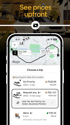 Uber - Bike, Auto & Car Rides screenshot