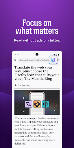 Firefox Fast & Private Browser screenshot