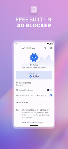 Opera browser with AI & VPN screenshot