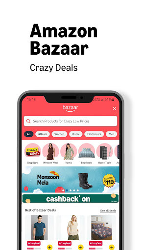 Amazon India Shop, Pay, miniTV screenshot