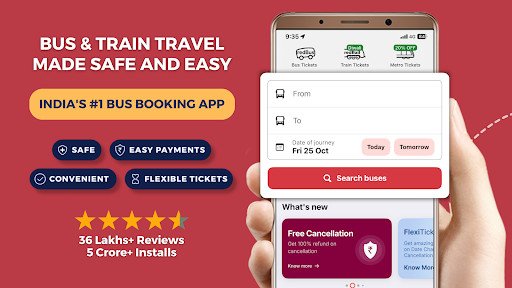 redBus Book Bus, Train Tickets screenshot